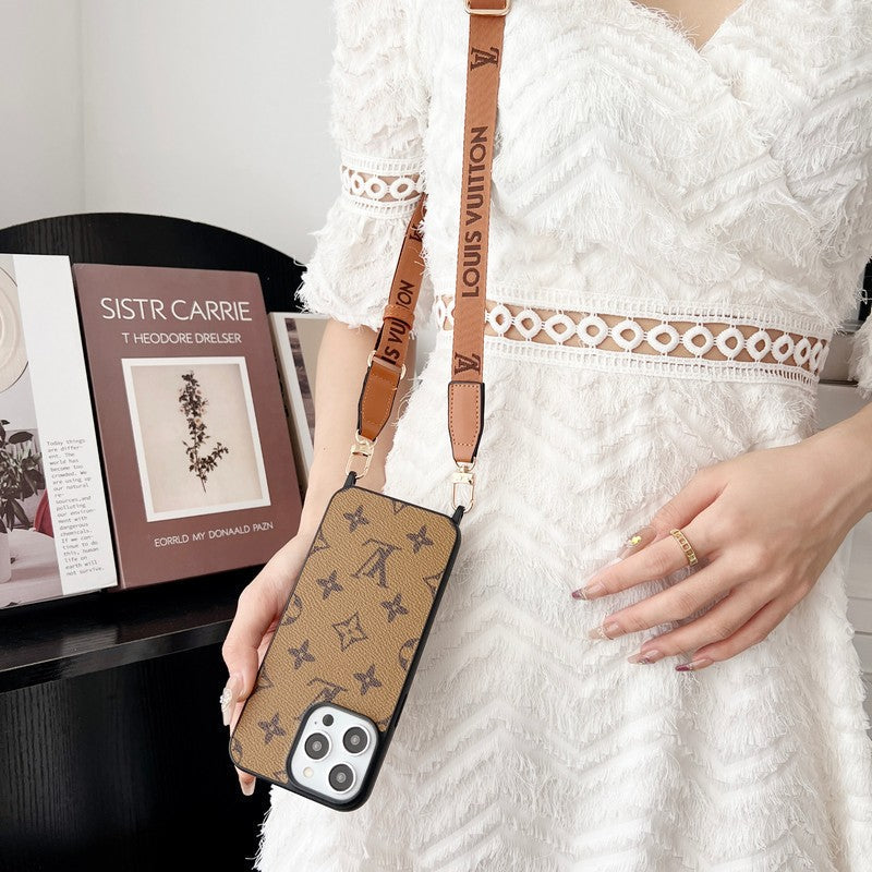 Lou Brown Crossbody pouzdro na iPhone
