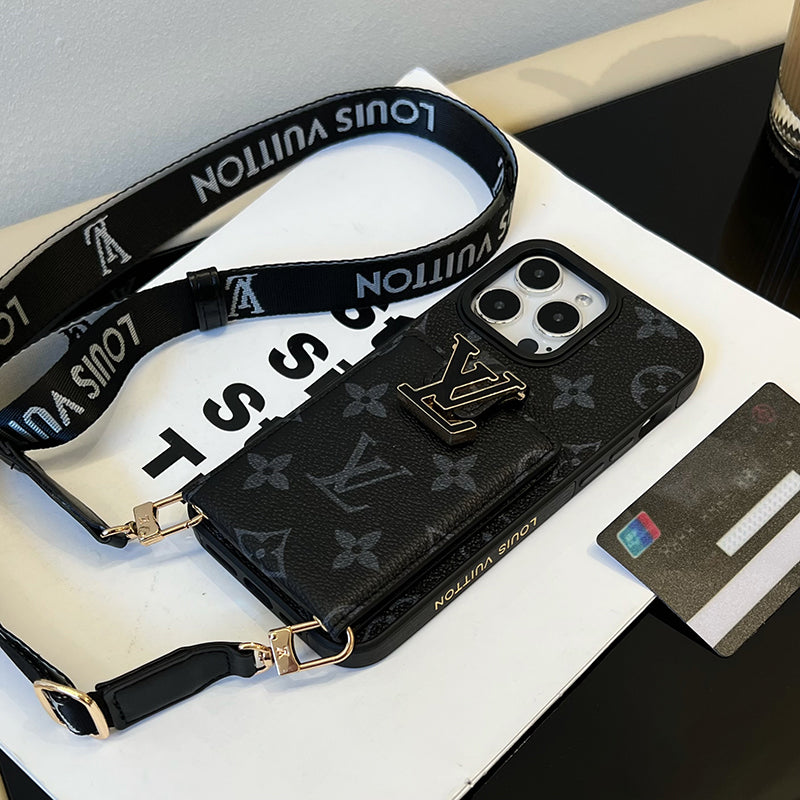 Chaîne de sac à cartes Lou noir Coque et skin iPhone