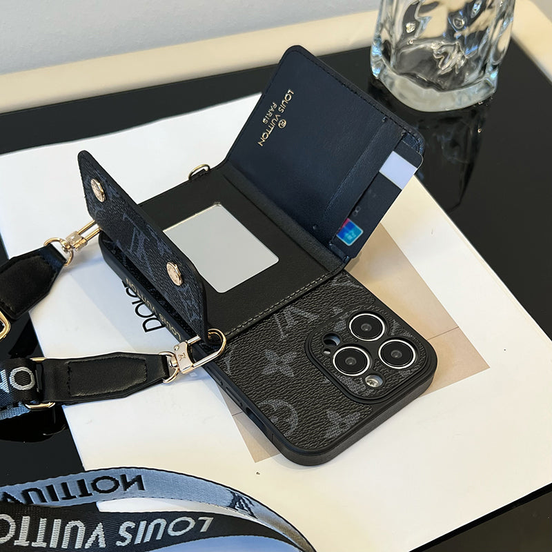 Chaîne de sac à cartes Lou noir Coque et skin iPhone