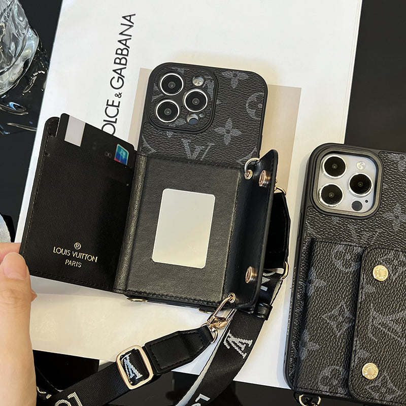 Lou Card Bag Chain Black iPhone Case