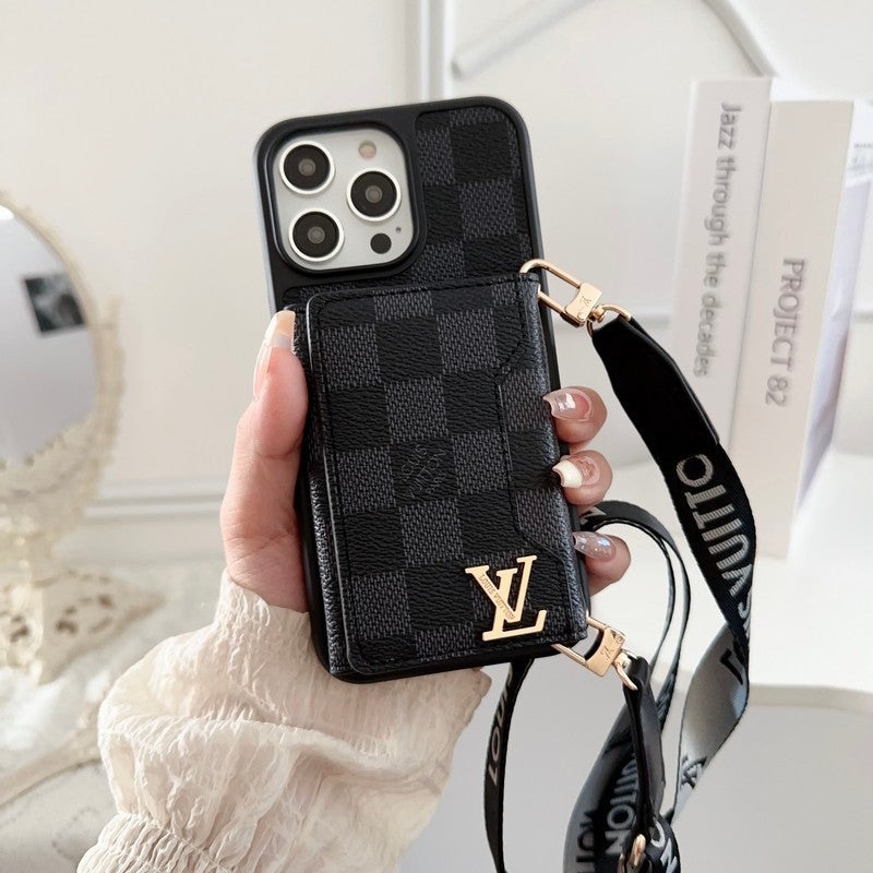 Étui pour iPhone couleur sac à cartes latéral Lou