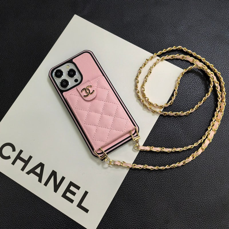 C.C Crossbody Leather iPhone Case