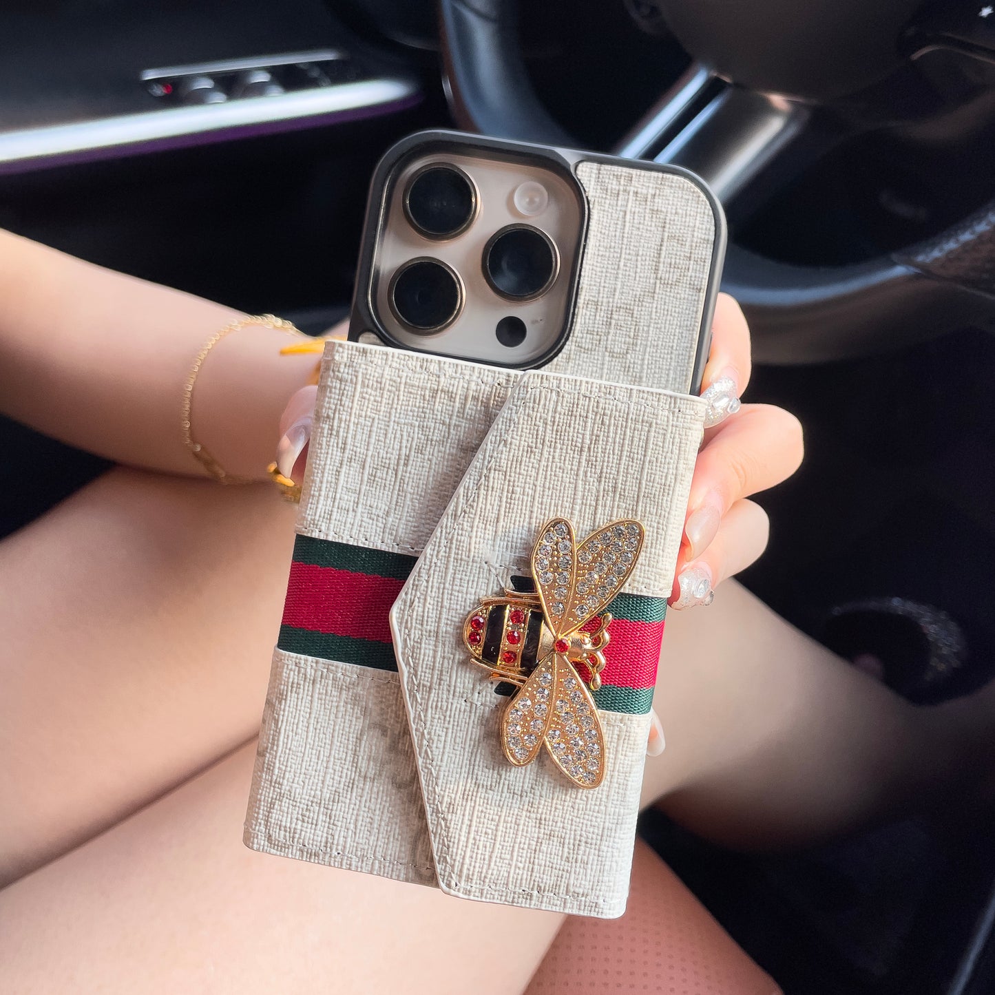 GG Advanced 크로스바디 아이폰 케이스, 카드 홀더 & 숄더 스트랩