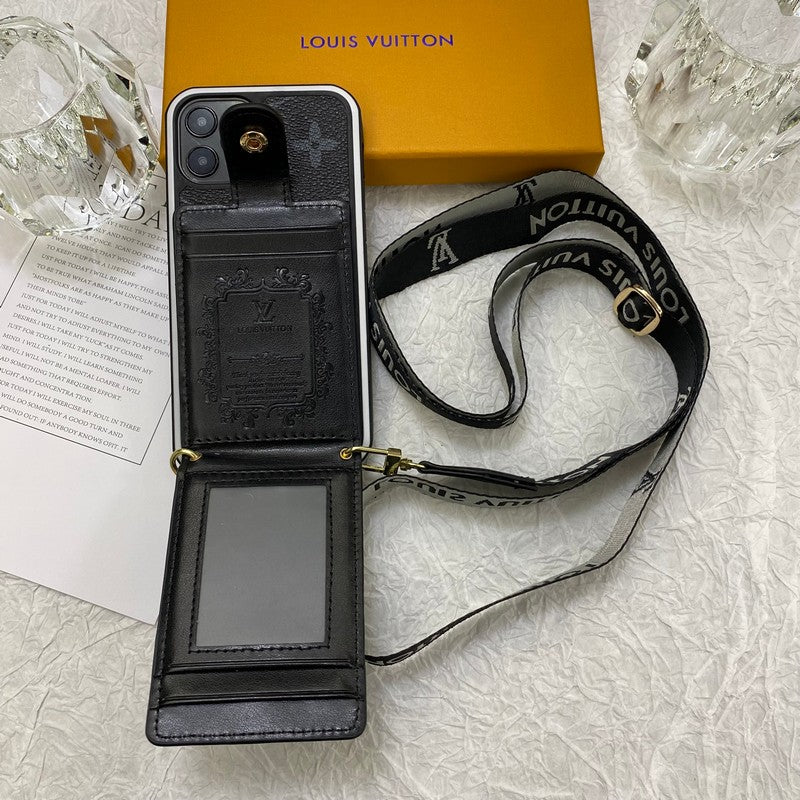 Capa para iPhone com corrente de bolsa de cartão Lou