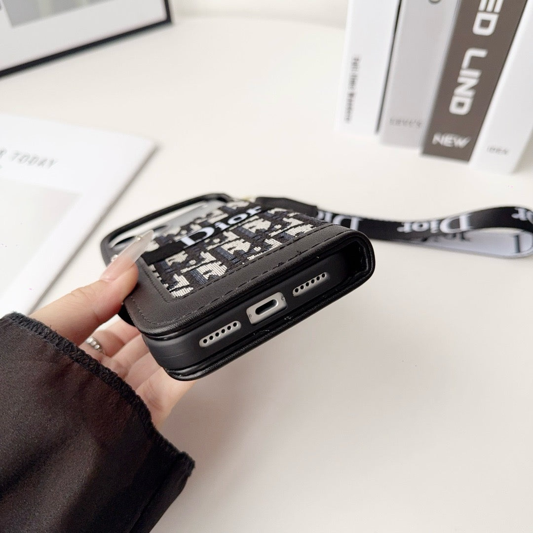Nouvelle coque de téléphone classique de luxe avec porte-carte DO