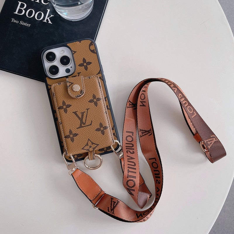 Lou Card Bag Klassiek iPhone-hoesje met ketting
