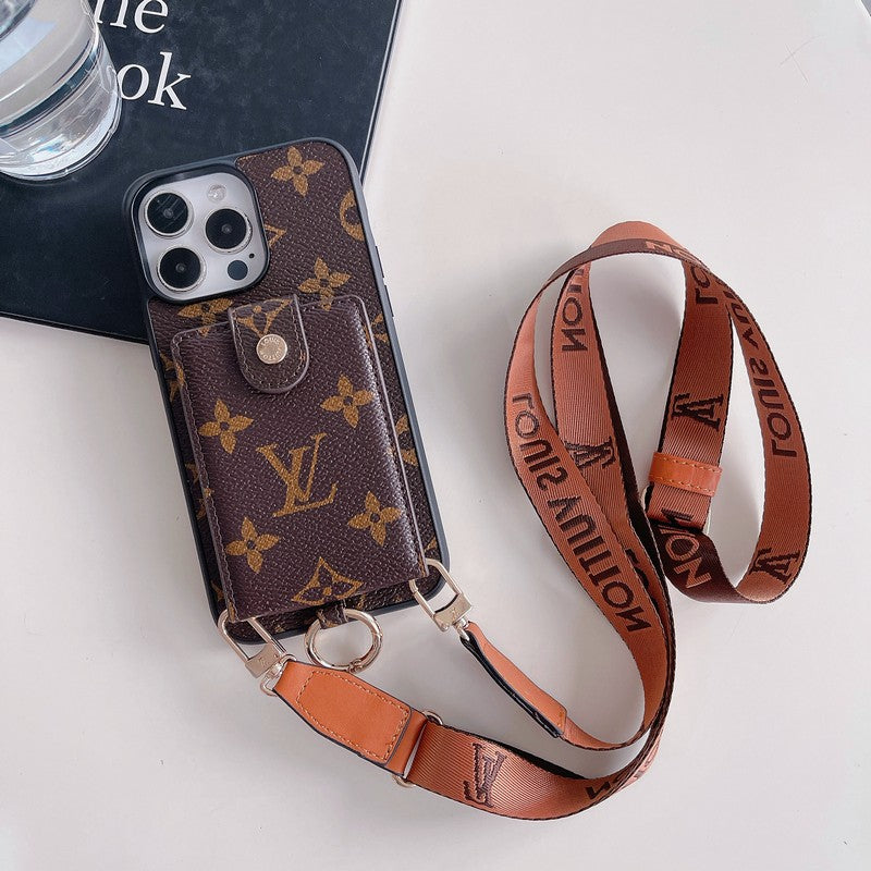 Lou Card Bag Klassiek iPhone-hoesje met ketting