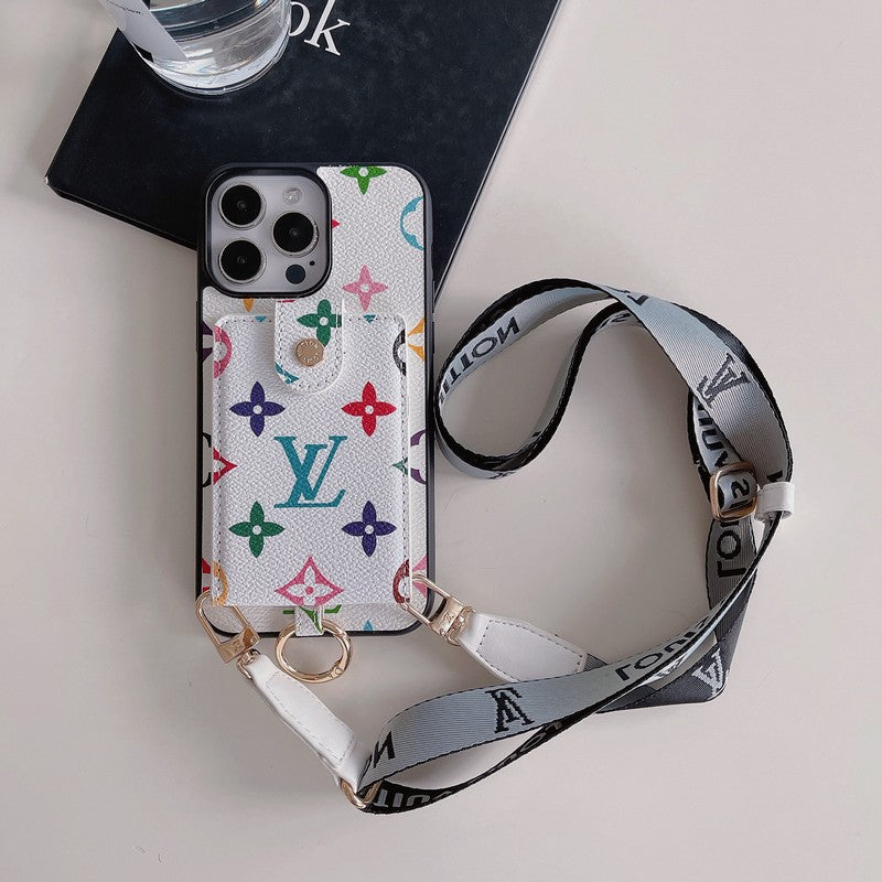 Lou Card Bag Klassiek iPhone-hoesje met ketting