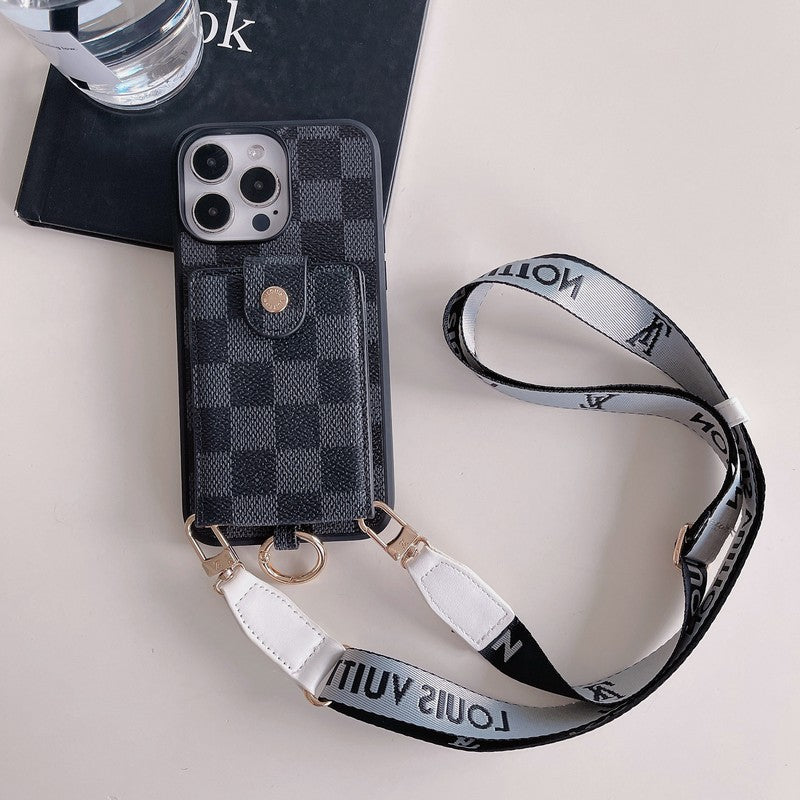 Lou Card Bag Klassiek iPhone-hoesje met ketting