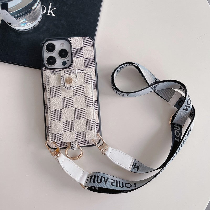Lou Card Bag Klassiek iPhone-hoesje met ketting