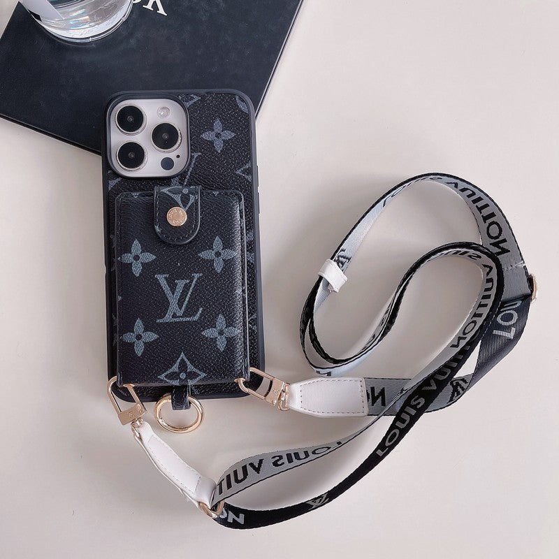 Lou Card Bag Klassiek iPhone-hoesje met ketting