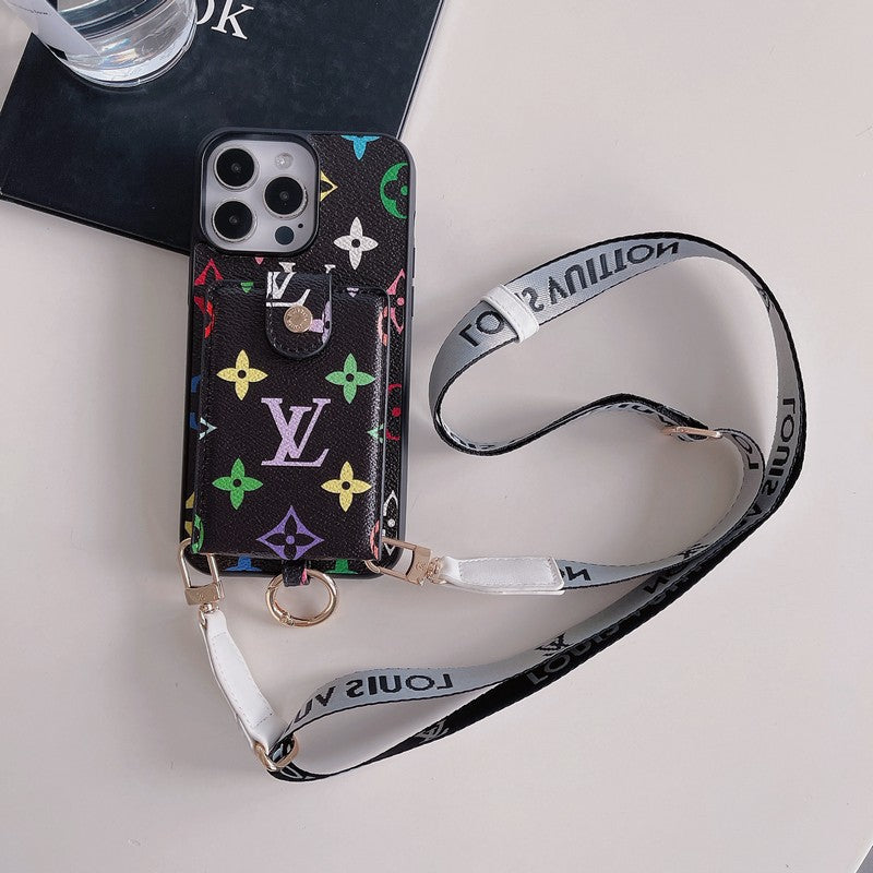 Lou Card Bag Klassiek iPhone-hoesje met ketting
