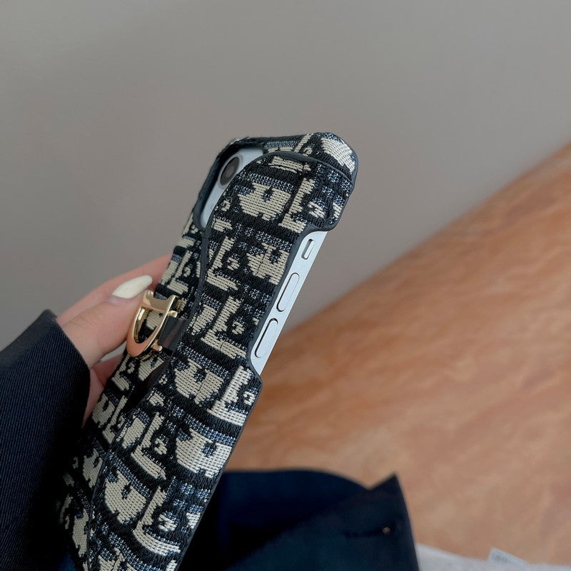 Черно-серый тканевый чехол CD для iPhone с компакт-диском