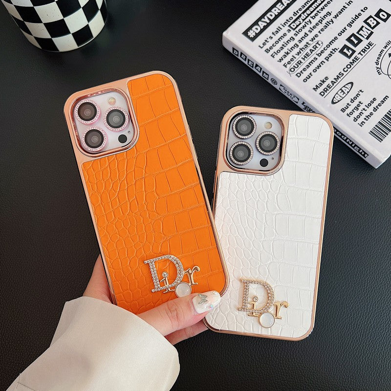 Pouzdro na iPhone CD Diamond Logo Rose Gold