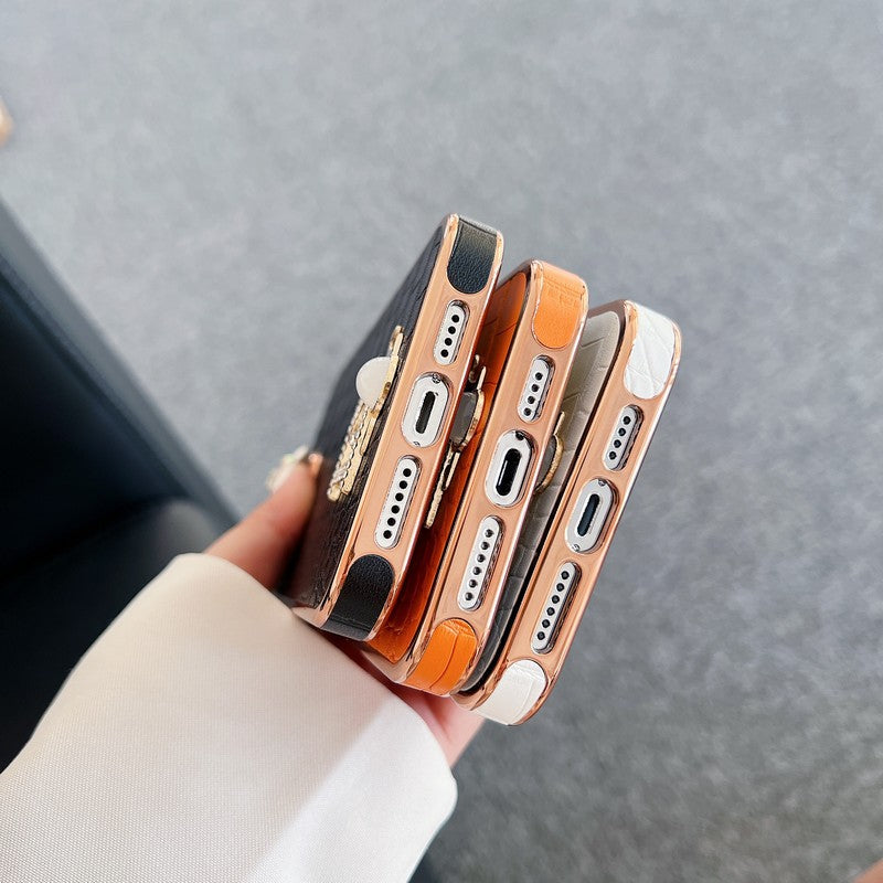 Pouzdro na iPhone CD Diamond Logo Rose Gold