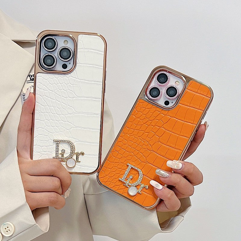 Pouzdro na iPhone CD Diamond Logo Rose Gold