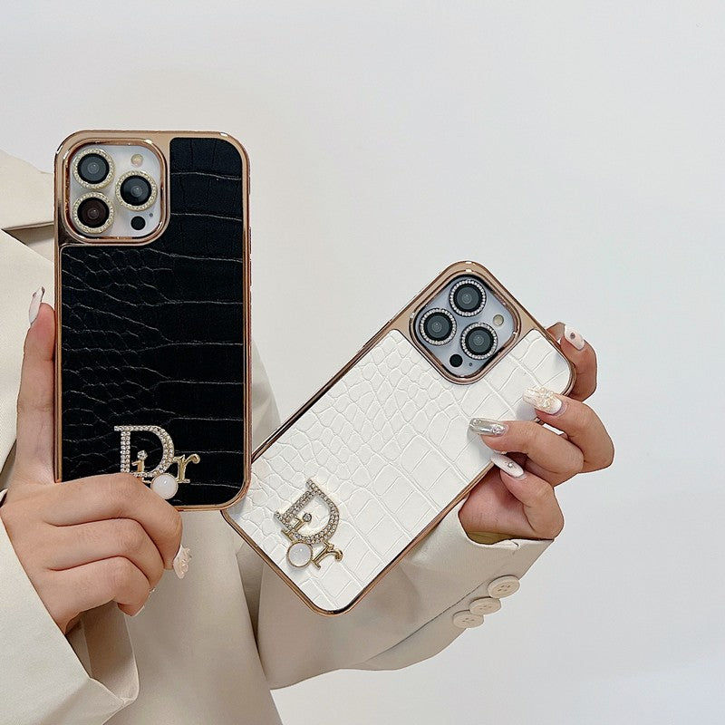 Pouzdro na iPhone CD Diamond Logo Rose Gold