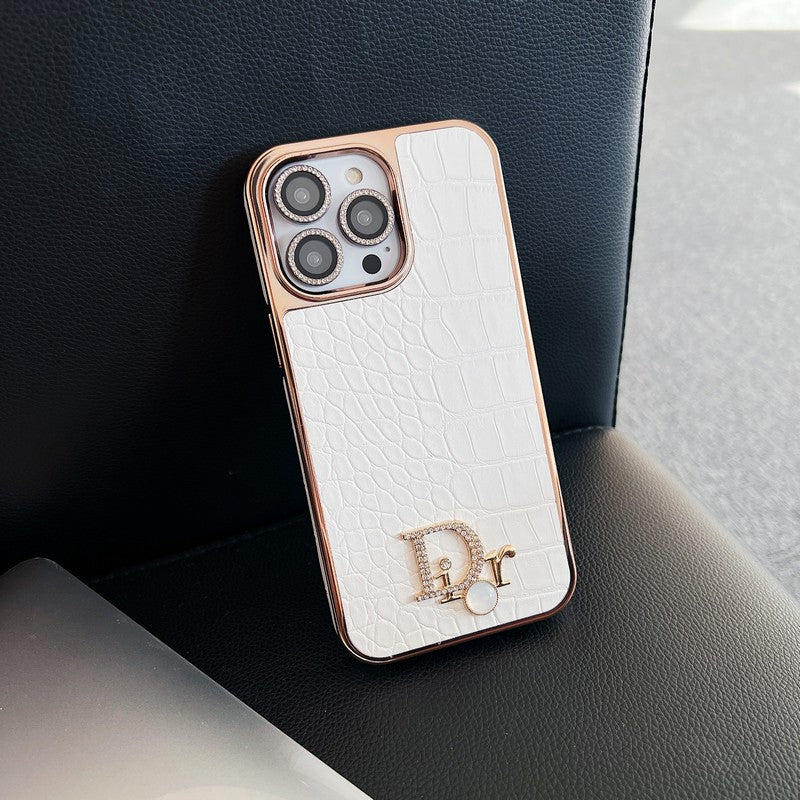 Pouzdro na iPhone CD Diamond Logo Rose Gold