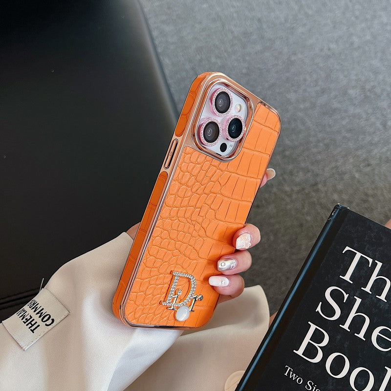 Pouzdro na iPhone CD Diamond Logo Rose Gold