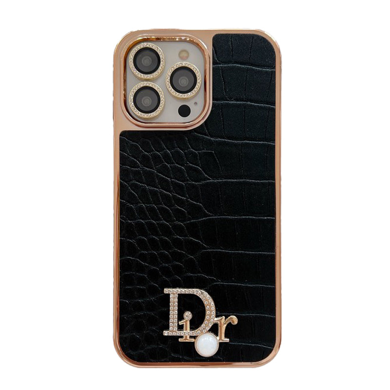 Pouzdro na iPhone CD Diamond Logo Rose Gold