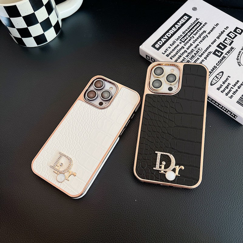 Pouzdro na iPhone CD Diamond Logo Rose Gold