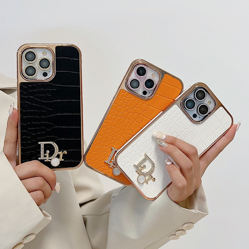 Pouzdro na iPhone CD Diamond Logo Rose Gold