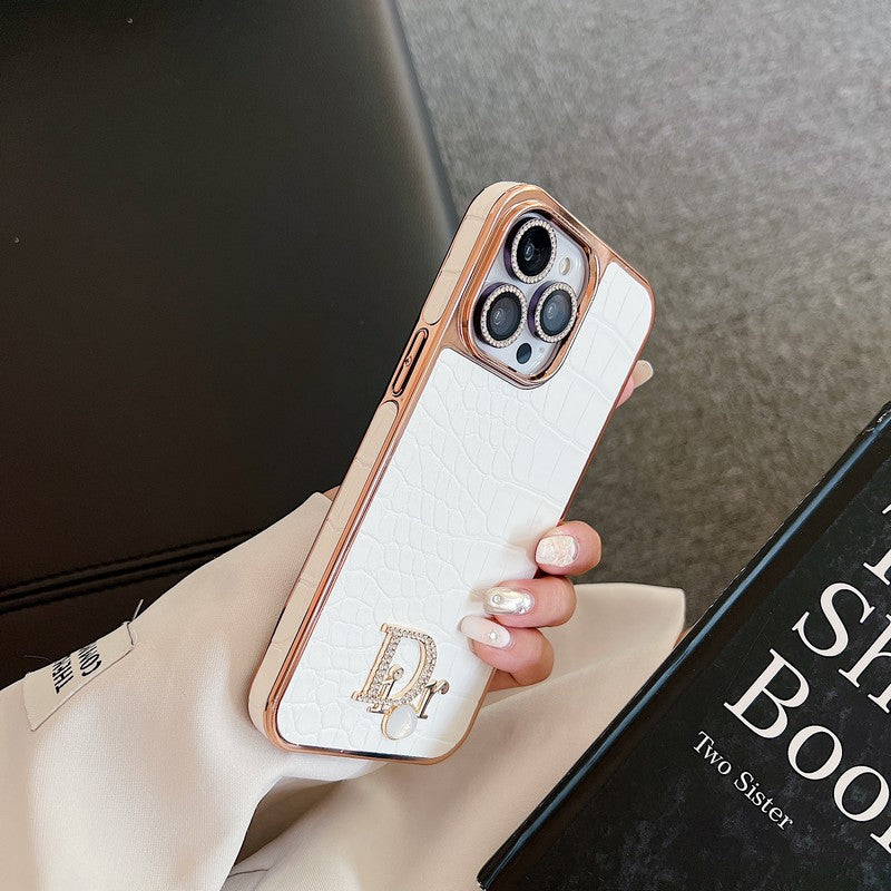 Pouzdro na iPhone CD Diamond Logo Rose Gold