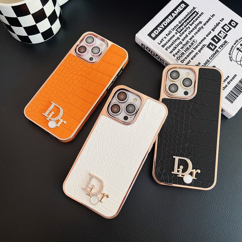 Pouzdro na iPhone CD Diamond Logo Rose Gold