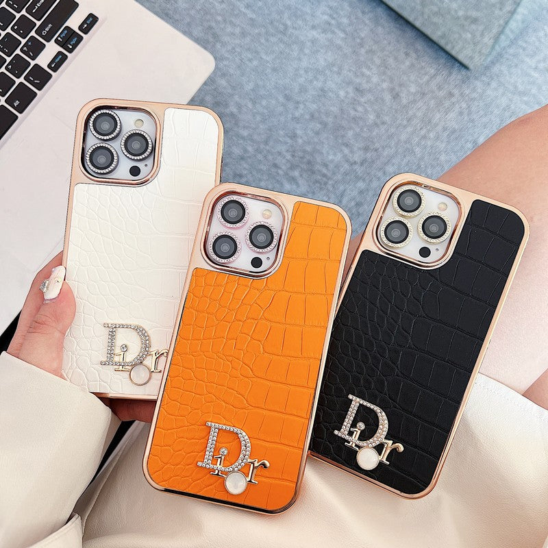 Pouzdro na iPhone CD Diamond Logo Rose Gold