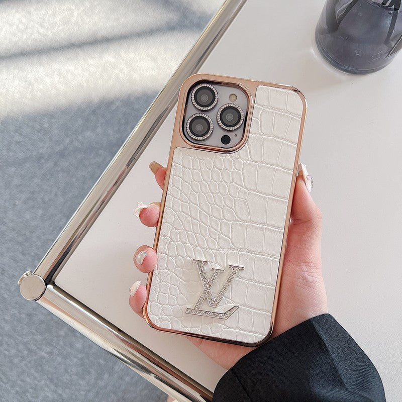 Pouzdro na iPhone Lou Diamond Logo Rose Gold