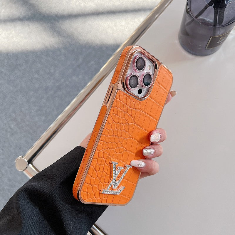 Pouzdro na iPhone Lou Diamond Logo Rose Gold