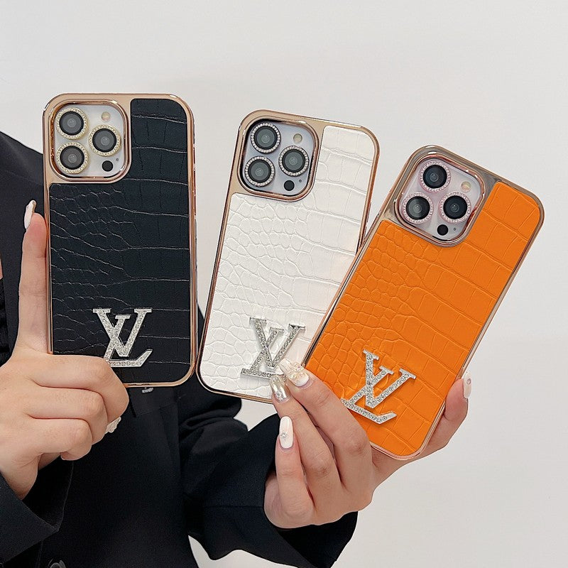 Pouzdro na iPhone Lou Diamond Logo Rose Gold