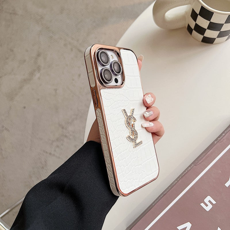 Husa iPhone din piele Saint Color Rose Gold