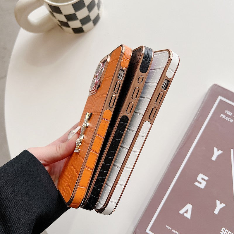 Husa iPhone din piele Saint Color Rose Gold