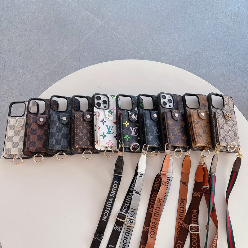 Lou Card Bag Klassiek iPhone-hoesje met ketting