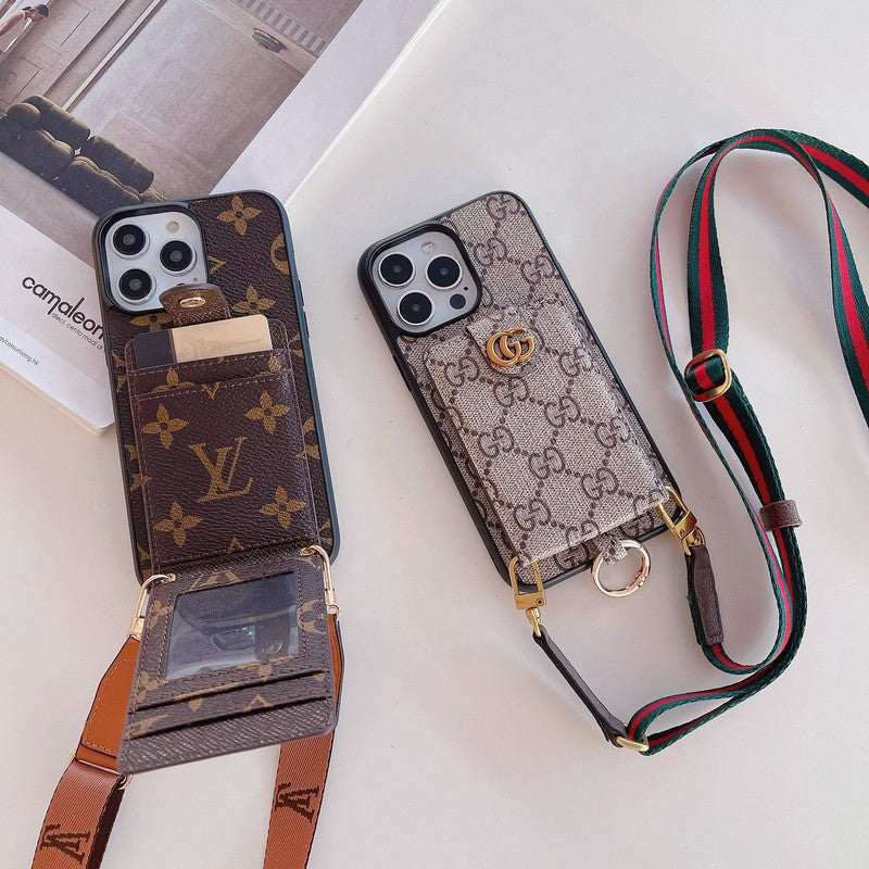 Lou Card Bag Klassiek iPhone-hoesje met ketting