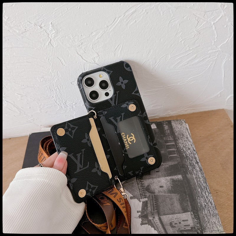 Étui pour iPhone classique à bandoulière Lou Card Bag
