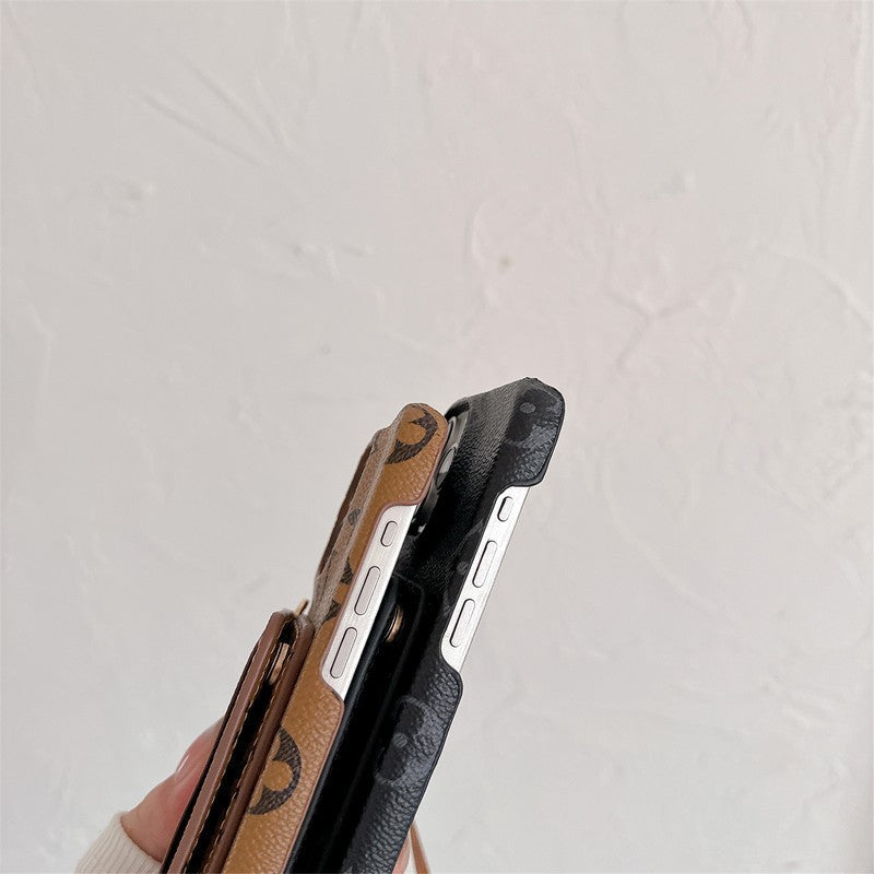 Étui pour iPhone classique à bandoulière Lou Card Bag