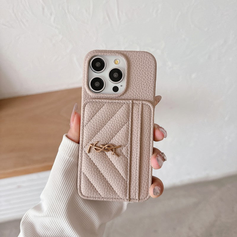 Skórzane etui na iPhone'a w kolorze torby Saint Card