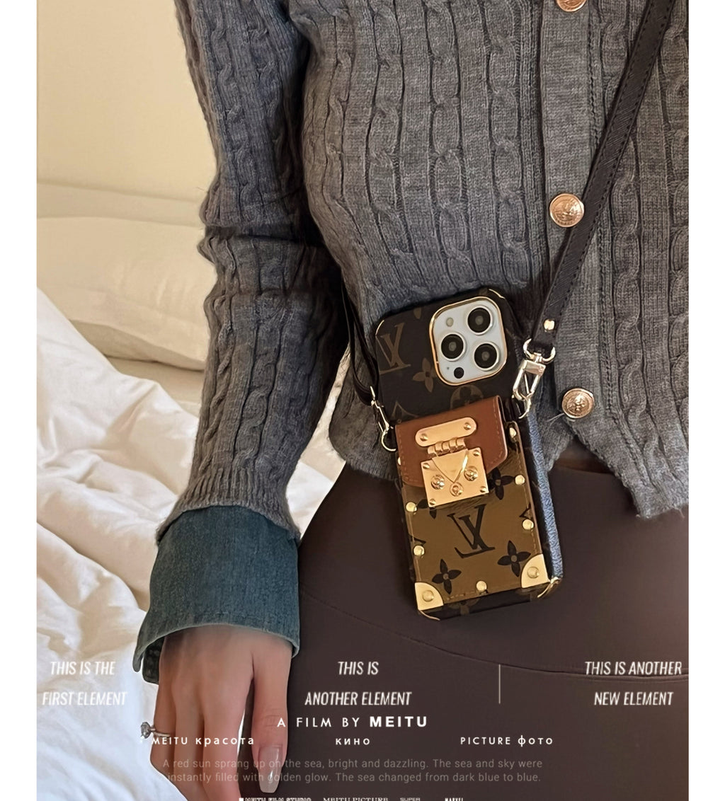 Lou Chain Leather iPhone Case