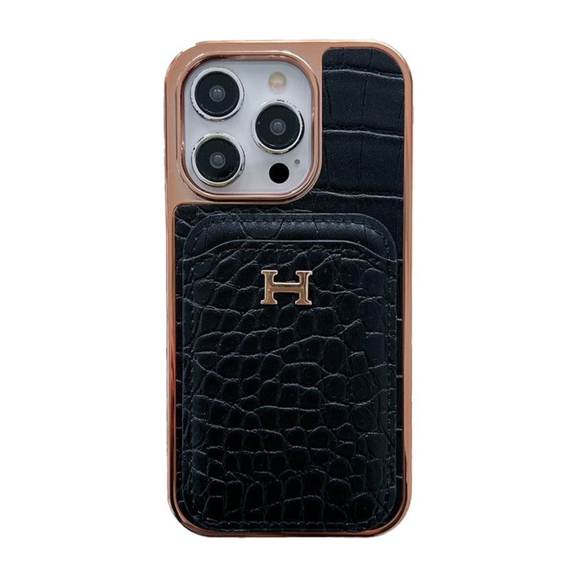 H Rose Gold Läderfodral till iPhone
