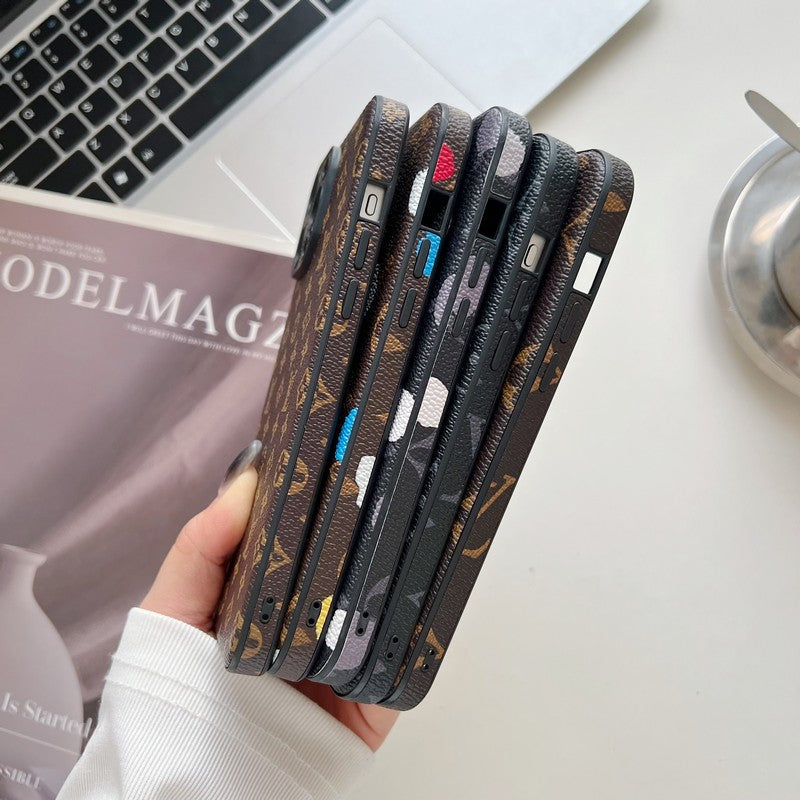 Klasické barevné kožené pouzdro na iPhone Lou