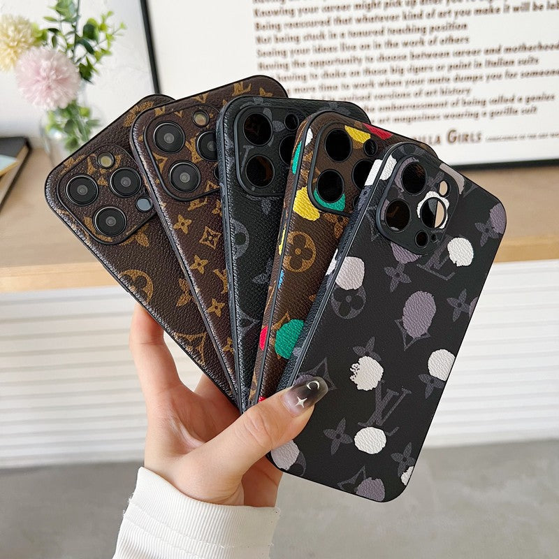 Klasické barevné kožené pouzdro na iPhone Lou