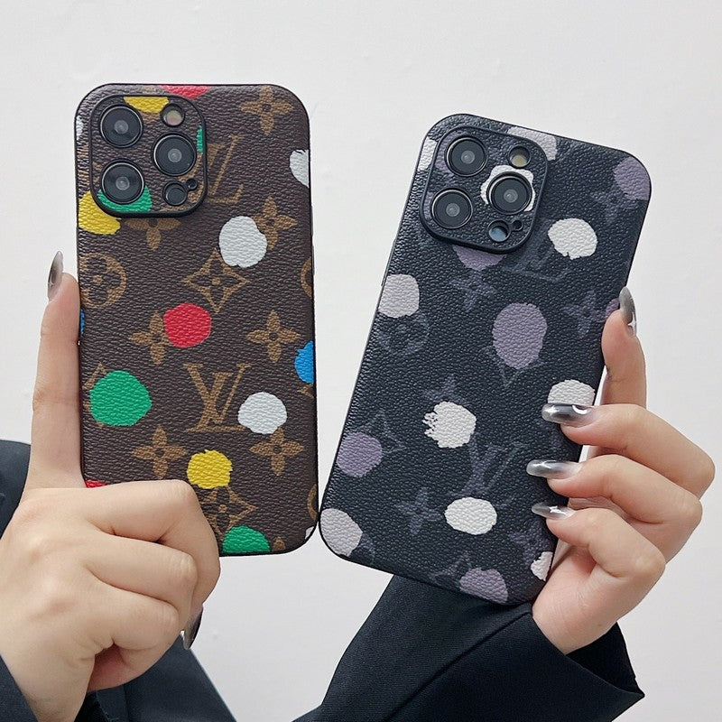 ルー クラシックカラー レザー iPhone ケース