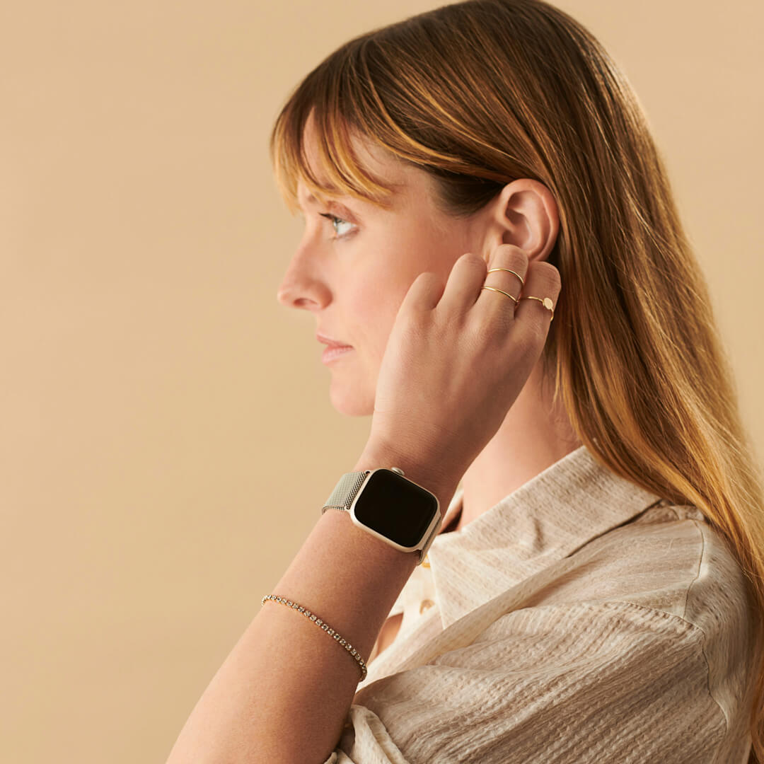 Milanese Loop Apple Watch-band - Starlight