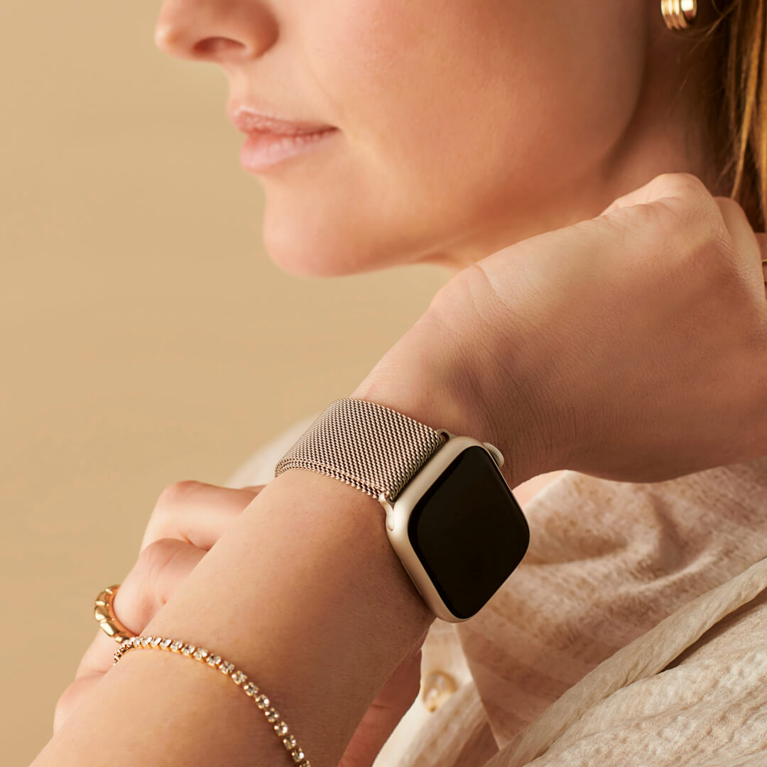 Milanese Loop Apple Watch-band - Starlight