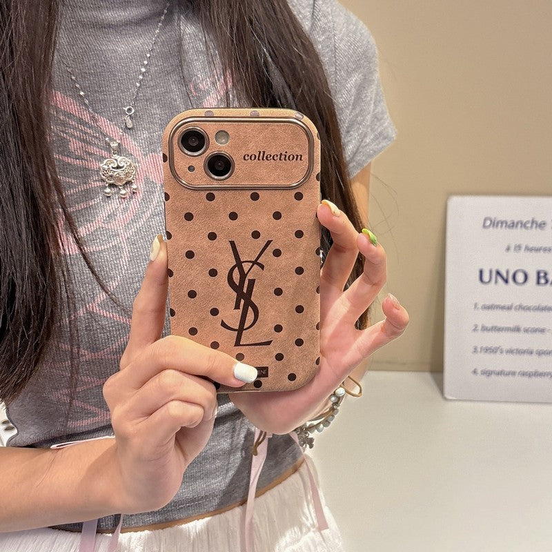 세인트 브라운 가죽 아이폰 케이스