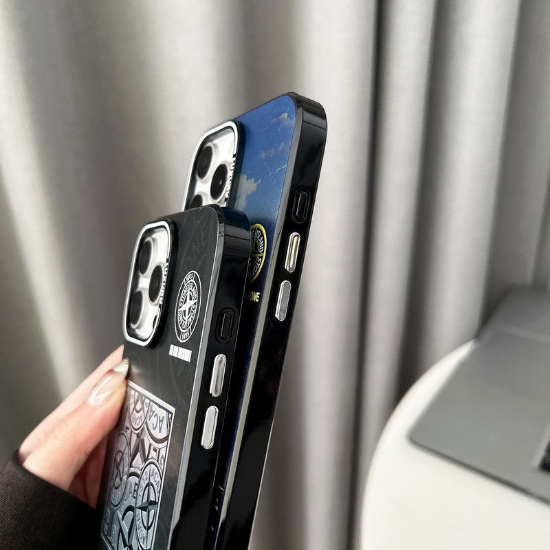 Kő fekete-kék iPhone tok