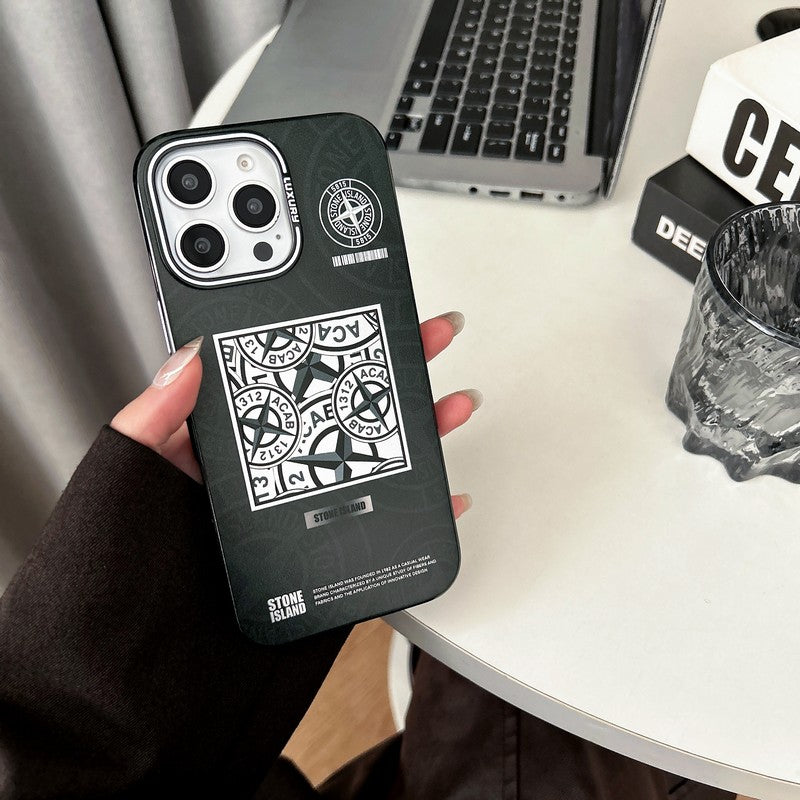 Kő fekete-kék iPhone tok