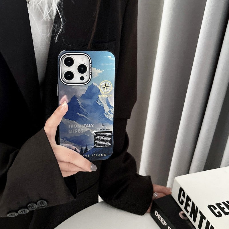 Kő fekete-kék iPhone tok